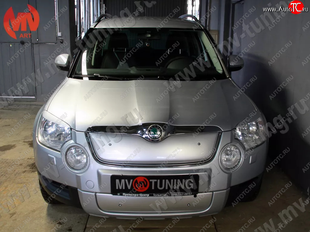 4 999 р. Зимние заглушки (верхняя и нижняя) MV-Tuning Skoda Yeti (2009-2013) (Неокрашенная)  с доставкой в г. Набережные‑Челны