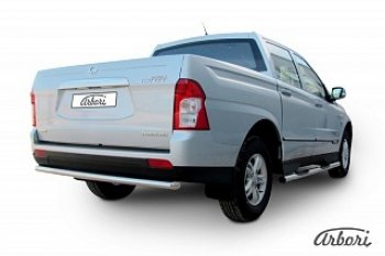 8 549 р. Защита заднего бампера Arbori SSANGYONG Actyon Sport (2012-2025)  с доставкой в г. Набережные‑Челны. Увеличить фотографию 1