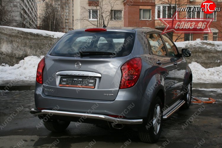 12 194 р. Защита заднего бампера (d60) волна Souz-96 SSANGYONG Actyon дорестайлинг (2010-2013)  с доставкой в г. Набережные‑Челны