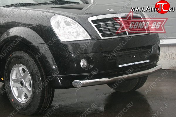 12 239 р. Защита переднего бампера одинарная Souz-96 (d76) SSANGYONG Rexton Y250 (2006-2012)  с доставкой в г. Набережные‑Челны