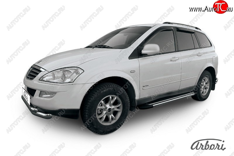 12 509 р. Порожки для ног Arbori Luxe Black SSANGYONG Kyron рестайлинг (2007-2016)  с доставкой в г. Набережные‑Челны