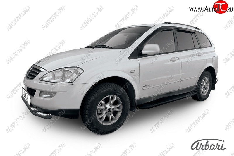 11 609 р. Порожки для ног Arbori Optima Black SSANGYONG Kyron рестайлинг (2007-2016)  с доставкой в г. Набережные‑Челны