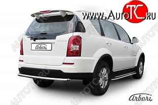 8 549 р. Защита заднего бампера Arbori SSANGYONG Rexton Y290 (2012-2017)  с доставкой в г. Набережные‑Челны