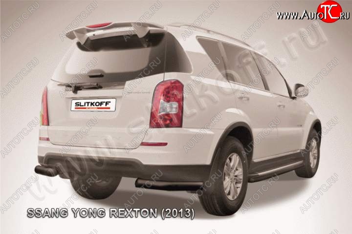 7 999 р. Уголки d76 SSANGYONG Rexton Y290 (2012-2017) (Цвет: серебристый)  с доставкой в г. Набережные‑Челны