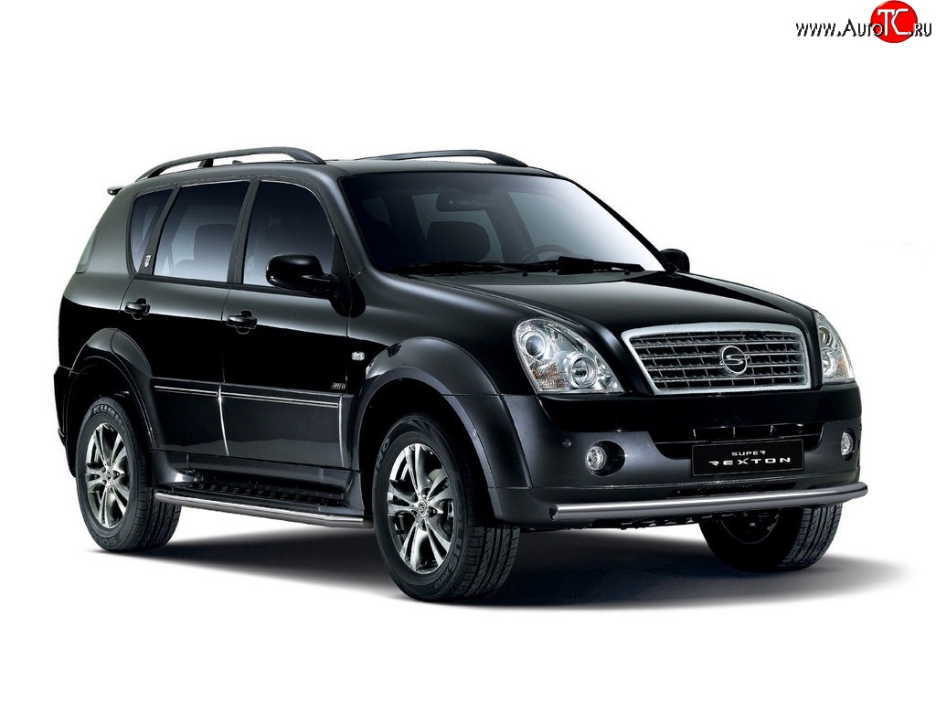 4 299 р. Защита порогов из трубы Ø51 Petroil Tuning. SSANGYONG Rexton Y250 (2006-2012) (Нержавеющая полированная сталь)  с доставкой в г. Набережные‑Челны