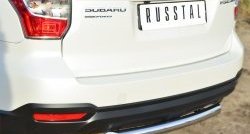 17 499 р. Одинарная защита заднего бампера из трубы диаметром 63 мм SLITKOFF  Subaru Forester  SJ (2012-2016) дорестайлинг  с доставкой в г. Набережные‑Челны. Увеличить фотографию 2