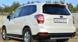 17 499 р. Одинарная защита заднего бампера из трубы диаметром 63 мм SLITKOFF  Subaru Forester  SJ (2012-2016) дорестайлинг  с доставкой в г. Набережные‑Челны. Увеличить фотографию 4