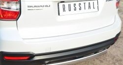 14 999 р. Защита заднего бампера (Ø75x42 мм, нержавейка) Russtal Subaru Forester SJ дорестайлинг (2012-2016)  с доставкой в г. Набережные‑Челны. Увеличить фотографию 2