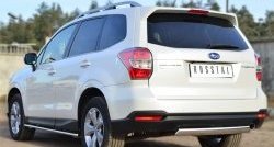 14 999 р. Защита заднего бампера (Ø75x42 мм, нержавейка) Russtal Subaru Forester SJ дорестайлинг (2012-2016)  с доставкой в г. Набережные‑Челны. Увеличить фотографию 4