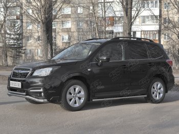 27 999 р. Защита переднего бампера (2 трубы Ø63 и 42 мм, нержавейка) SLITKOFF Subaru Forester SJ рестайлинг (2016-2019)  с доставкой в г. Набережные‑Челны. Увеличить фотографию 3