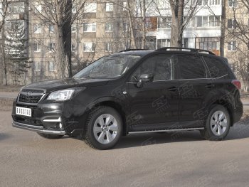 26 999 р. Защита переднего бампера SLITKOFF d63 секции-d42 дуга  Subaru Forester  SJ (2016-2019) рестайлинг  с доставкой в г. Набережные‑Челны. Увеличить фотографию 3