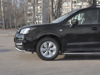 20 599 р. Защита переднего бампера SLITKOFF d63 волна Subaru Forester SJ рестайлинг (2016-2019)  с доставкой в г. Набережные‑Челны. Увеличить фотографию 3