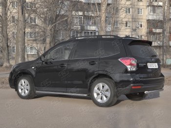 17 349 р. Защита заднего бампера (Ø63, нержавейка) SLITKOFF  Subaru Forester  SJ (2016-2019) рестайлинг  с доставкой в г. Набережные‑Челны. Увеличить фотографию 3