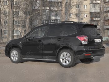 9 999 р. Защита заднего бампера (Ø75х42 мм, нержавейка) Russtal Subaru Forester SJ рестайлинг (2016-2019)  с доставкой в г. Набережные‑Челны. Увеличить фотографию 4