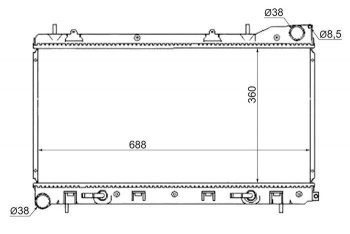 Радиатор двигателя SAT (пластинчатый, turbo)  Forester  SG, Impreza ( GD,  GG)