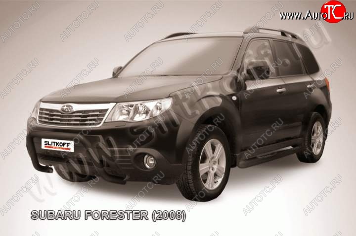 18 349 р. Кенгурятник d57 низкий рама Subaru Forester SH (2008-2013) (Цвет: серебристый)  с доставкой в г. Набережные‑Челны