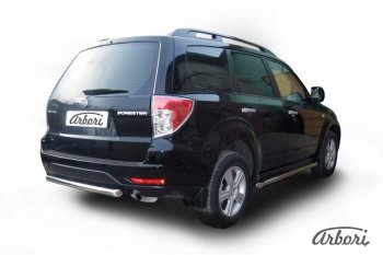 8 999 р. Защита заднего бампера Arbori Subaru Forester SH (2008-2013)  с доставкой в г. Набережные‑Челны. Увеличить фотографию 2