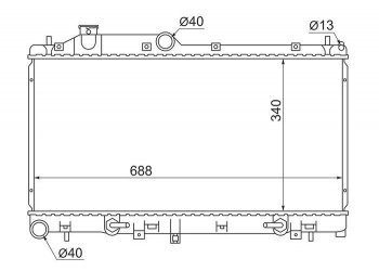 Радиатор двигателя SAT Subaru Forester SJ рестайлинг (2016-2019)
