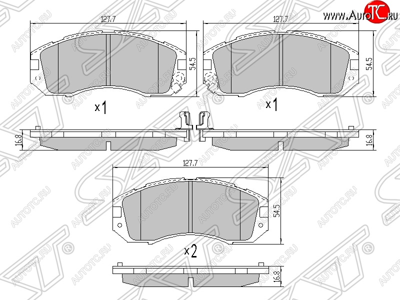 1 069 р. Колодки тормозные SAT (передние)  Subaru Impreza  GC - Legacy  BD/B11  с доставкой в г. Набережные‑Челны