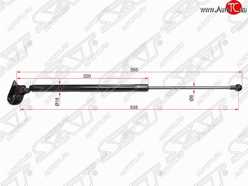 1 129 р. Левый газовый упор крышки багажника SAT  Subaru Impreza  GH (2007-2012) хэтчбэк  с доставкой в г. Набережные‑Челны