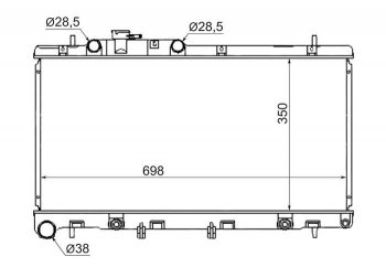 Радиатор двигателя SAT Subaru Outback BH/BE12 универсал (1998-2004)