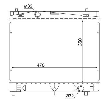 Радиатор двигателя SAT Toyota Belta/Yaris XP90 седан (2005-2012)