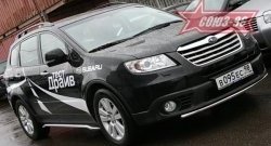 Защита переднего бампера одинарная Souz-96 (d42). Subaru Tribeca (2008-2014)