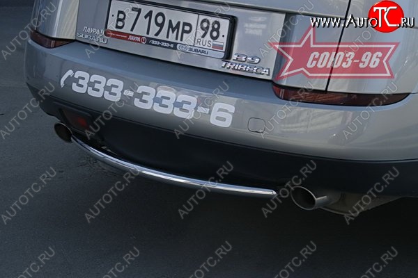 9 917 р. Защита заднего бампера Souz-96 (d42) Subaru Tribeca (2008-2014)  с доставкой в г. Набережные‑Челны