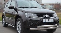 27 999 р. Защита переднего бампера (2 трубыØ75х42 мм, нержавейка) Russtal Suzuki Grand Vitara JT 5 дверей 2-ой рестайлинг (2012-2016)  с доставкой в г. Набережные‑Челны. Увеличить фотографию 4