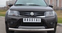 17 899 р. Одинарная защита переднего бампера диаметром 76 мм (5 дв.) SLITKOFF Suzuki Grand Vitara JT 3 двери 2-ой рестайлинг (2012-2016)  с доставкой в г. Набережные‑Челны. Увеличить фотографию 4