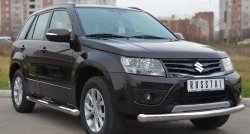 Одинарная защита переднего бампера диаметром 76 мм (5 дв.) SLITKOFF Suzuki Grand Vitara JT 3 двери 2-ой рестайлинг (2012-2016)