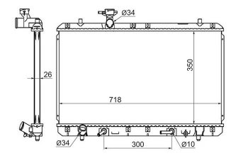 Радиатор двигателя SAT Suzuki Liana хэтчбэк (2001-2007)