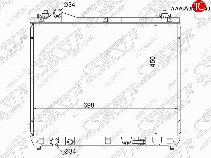 5 899 р. Радиатор двигателя SAT Suzuki Grand Vitara JT 3 двери дорестайлинг (2005-2008)  с доставкой в г. Набережные‑Челны