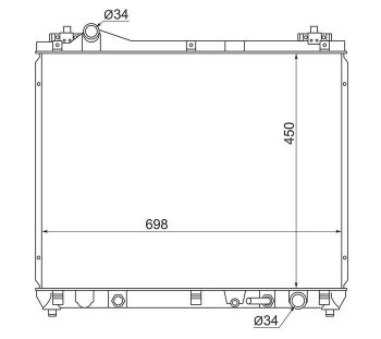 Радиатор двигателя SAT Suzuki Grand Vitara JT 3 двери дорестайлинг (2005-2008)