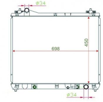 Радиатор двигателя SAT Suzuki Grand Vitara JT 3 двери дорестайлинг (2005-2008)