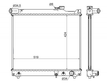 Радиатор двигателя SAT Suzuki Grand Vitara FTB03 3 двери (1997-2005)