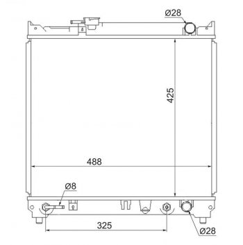 Радиатор двигателя SAT Suzuki Escudo 1 дорестайлинг (1988-1994)