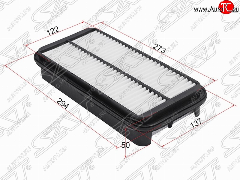 349 р. Фильтр воздушный двигателя SAT (294х137х50 mm)  Suzuki Escudo  1 (1988-1997) дорестайлинг, рестайлинг  с доставкой в г. Набережные‑Челны