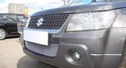 1 539 р. Сетка на бампер Russtal (хром)  Suzuki Grand Vitara ( JT 3 двери,  JT 5 дверей) (2008-2012) 1-ый рестайлинг, 1-ый рестайлинг  с доставкой в г. Набережные‑Челны. Увеличить фотографию 2