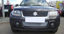 1 539 р. Сетка на бампер Russtal (хром)  Suzuki Grand Vitara ( JT 3 двери,  JT 5 дверей) (2008-2012) 1-ый рестайлинг, 1-ый рестайлинг  с доставкой в г. Набережные‑Челны. Увеличить фотографию 3