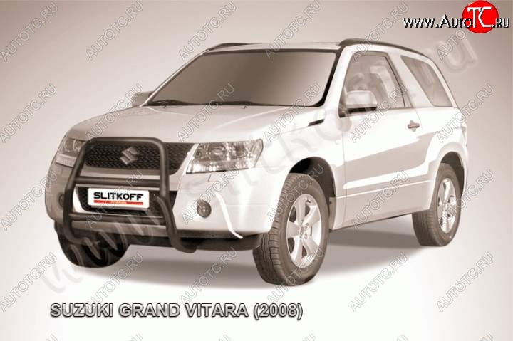 20 449 р. Кенгурятник d57 высокий  Suzuki Grand Vitara  JT 3 двери (2005-2008) дорестайлинг (Цвет: серебристый)  с доставкой в г. Набережные‑Челны