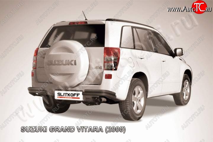 7 749 р. Уголки d57+d42 двойные  Suzuki Grand Vitara  JT 5 дверей (2008-2012) 1-ый рестайлинг (Цвет: серебристый)  с доставкой в г. Набережные‑Челны