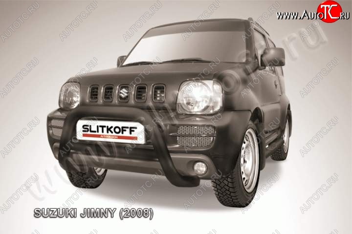 25 999 р. Кенгурятник d76 низкий Suzuki Jimny JB23/JB43 1-ый рестайлинг (2002-2012) (Цвет: серебристый)  с доставкой в г. Набережные‑Челны