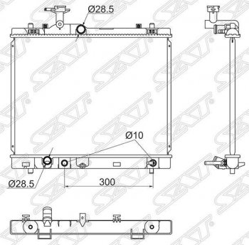 Радиатор двигателя SAT Suzuki Solio дорестайлинг (2010-2013)
