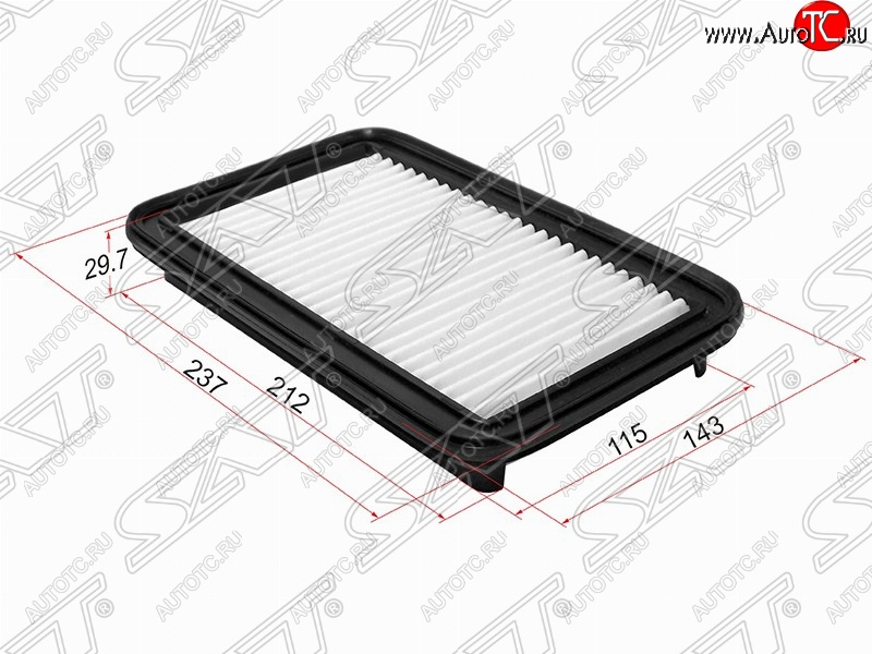 299 р. Фильтр воздушный двигателя SAT (237х143х29.7 mm)  Suzuki Swift  ZC (2003-2008) дорестайлинг, хэтчбэк 5 дв.  с доставкой в г. Набережные‑Челны