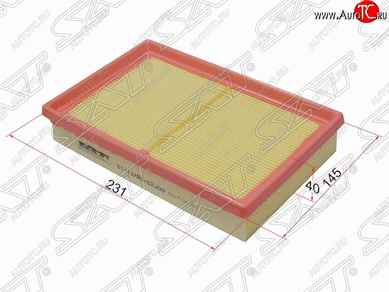 299 р. Фильтр воздушный двигателя (M15, 16) SAT (231x145x40 mm)  Suzuki Swift  ZC (2003-2008) дорестайлинг, хэтчбэк 5 дв.  с доставкой в г. Набережные‑Челны