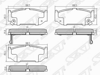 Колодки тормозные (передние) SAT Suzuki Swift ZC72S дорестайлинг, хэтчбэк 5 дв. (2010-2013)
