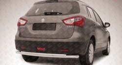 Двойная защита заднего бампера из двух труб диаметром 57 и 42 мм Slitkoff Suzuki SX4 JYB, JYA хэтчбэк дорестайлинг (2013-2016)