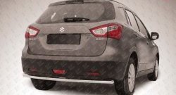 Одинарная защита заднего бампера из трубы диаметром 42 мм Slitkoff Suzuki (Сузуки) SX4 (СХ4)  JYB, JYA (2013-2016) JYB, JYA хэтчбэк дорестайлинг