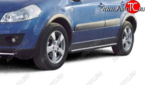 22 999 р. Защита порогов ТехноСфера (Техно Сфера) (нержавейка, 63.5 mm) Suzuki SX4 GYA,GYB  рестайлинг, хэтчбэк (2010-2016)  с доставкой в г. Набережные‑Челны